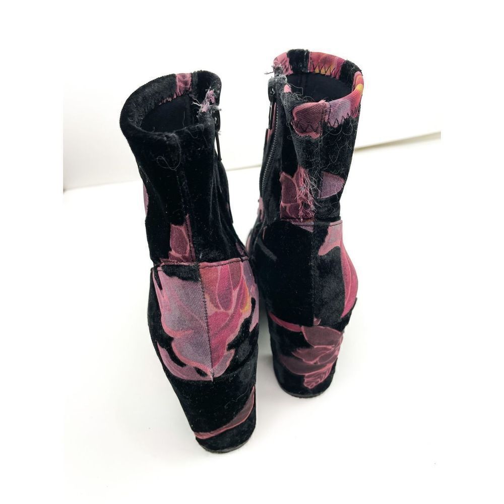 Steve Madden Grand Burgundy‎ Floral Booties Size 6.5 - Picture 5 of 10